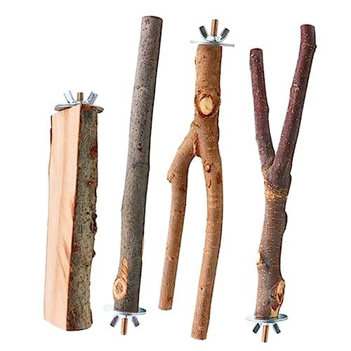 Toyvian 4 Stück Vogel Sitzstangen aus Naturholz Papageien für Käfig Klettern Krallenpflege und Ruheplatz für Wellensittiche und Nymphensittiche Toyvian 4 Stück Vogel Sitzstangen aus Naturholz Papageien für Käfig Klettern Krallenpflege und Ruheplatz für Wellensittiche und Nymphensittiche von Toyvian