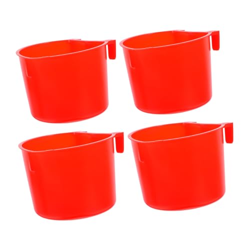 Toyvian 4 Stück Vogelkäfig -fütterungsschale Käfigschalen Für Hunde Katzenwasserkäfig Nachfüllen Futterbecher Für Vogelkäfige Vogelfutterbecher Für Käfig Welpenwasserschale Rot Sport von Toyvian
