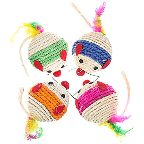 Toyvian 4stücke Katzenspielzeug Cartoon Maus Sisal Katzenspielzeug Kätzchen Spielzeug Innen Toyvian 4stücke Katzenspielzeug Cartoon Maus Sisal Katzenspielzeug Kätzchen Spielzeug Innen von Toyvian