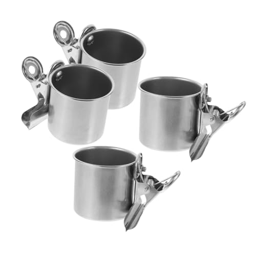 Toyvian Papagei Feeder Stand Lebensmittel Wasser Schalen Vogel Feeder Tassen Für Käfig Clip Vogel Käfig Zubehör von Toyvian