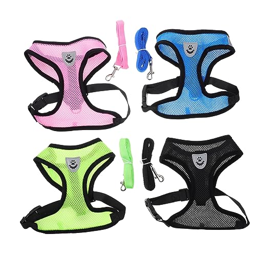 Toyvian 4Sätze Teiliges Hundegeschirr mit Leine für Haustiere Verstellbar Atmungsaktives Mesh für Cosplay und Fotografie Toyvian 4Sätze Teiliges Hundegeschirr mit Leine für Haustiere Verstellbar Atmungsaktives Mesh für Cosplay und Fotografie von Toyvian