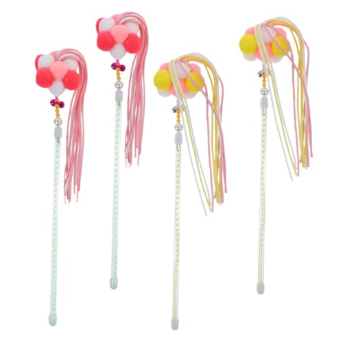 Toyvian 4Stücke Interaktives Kätzchen Spielzeugset Lustige Katzenangel mit Flauschigen Bällen Kreatives Design Katzen Perfektes Toyvian 4Stücke Interaktives Kätzchen Spielzeugset Lustige Katzenangel mit Flauschigen Bällen Kreatives Design Katzen Perfektes von Toyvian