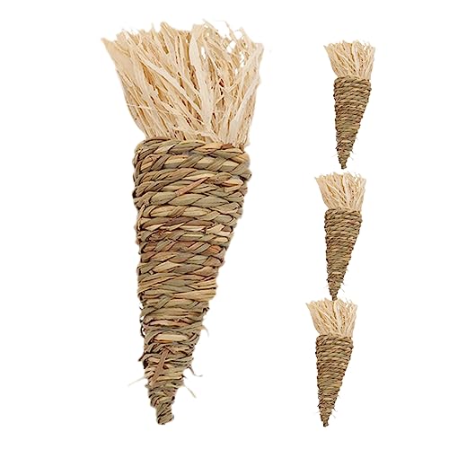 Toyvian 4 Stück Kauspielzeug für Kaninchen und Hamster Gewebte Karotten aus Naturmaterialien Tierfreundliches Zahnpflege Spielzeug für Meerschweinchen und Kleine Nager Toyvian 4 Stück Kauspielzeug für Kaninchen und Hamster Gewebte Karotten aus Naturmaterialien Tierfreundliches Zahnpflege Spielzeug für Meerschweinchen und Kleine Nager von Toyvian