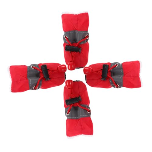 Toyvian 4Stücke rutschfeste Haustierschuhe für wasserdichte Hundestiefel mit Pfotenschutz Bequem und Langlebig für Bedingungen und Outdoor Aktivitäten von Toyvian