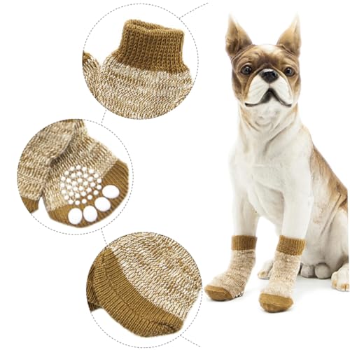 Toyvian 4Stücke rutschfeste Hundesocken aus Baumwolle für Haustiere Pfotenschutz mit Rutsch Design für Drinnen und Fliesenböden Toyvian 4Stücke rutschfeste Hundesocken aus Baumwolle für Haustiere Pfotenschutz mit Rutsch Design für Drinnen und Fliesenböden von Toyvian