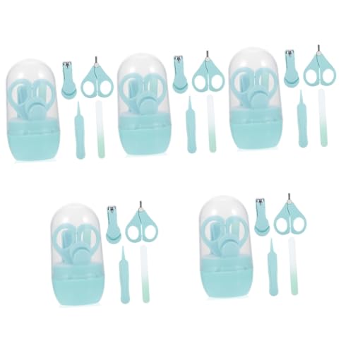 Toyvian 5 Sätze Baby-nagelfeile Nagelpflegeset Für Babys Nagelpflegeset Mit Etui Nagelschneider Für Babys Nagelschneider-Set Neugeborene Produkte Kleiner Junge Kosmetik Rostfreier Stahl von Toyvian