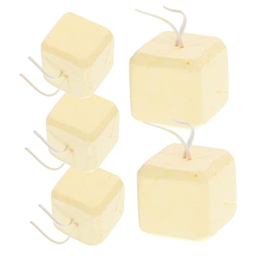 Toyvian 5 Stück Haustier Backenzahn Hamster Kauspielzeug Für Die Zähne Kauen Groß Hamster-backenzahnsteine Klein Hamster Zahnen Für Meerschweinchenzähne Mineralien Beige von Toyvian