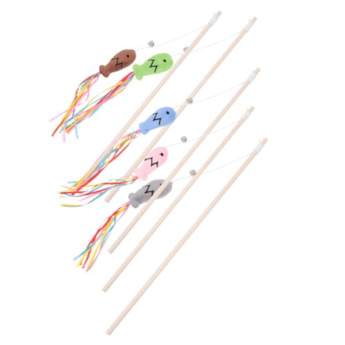 Toyvian 5 Stück Katzenangel Teiliges mit Bunten Ribbons und Fischanhängern Interaktives Katzenspielzeug zur Bewegung und Gesundheit Ihrer für Training Toyvian 5 Stück Katzenangel Teiliges mit Bunten Ribbons und Fischanhängern Interaktives Katzenspielzeug zur Bewegung und Gesundheit Ihrer für Training von Toyvian