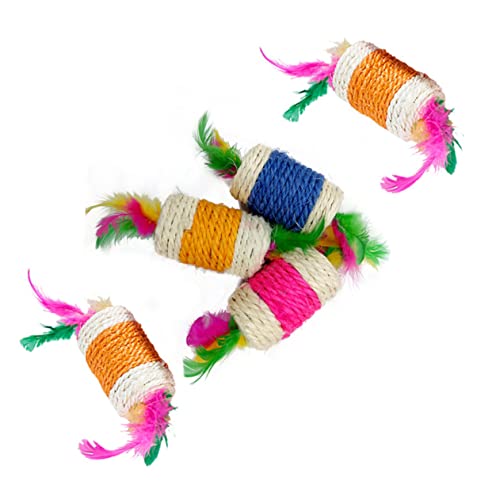 Toyvian 5 Stück Katzenspielzeug Teiliges Interaktives Teaser mit Roller und Federn Fördert die Aktivität und Ihrer für Bindungsstärkung Zufällige Farbe Toyvian 5 Stück Katzenspielzeug Teiliges Interaktives Teaser mit Roller und Federn Fördert die Aktivität und Ihrer für Bindungsstärkung Zufällige Farbe von Toyvian