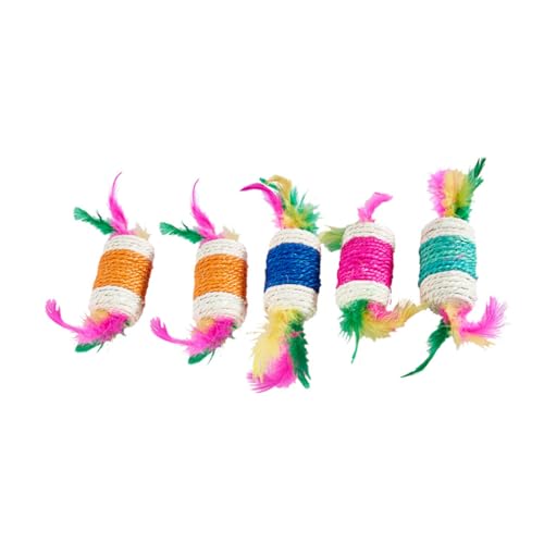 Toyvian 5 Stück Katzenspielzeug Teiliges Rollenspielzeug für Katzen Interaktives Plüschspielzeug zur Aktivität und Stimulation Ihrer Zufällige Farbe Toyvian 5 Stück Katzenspielzeug Teiliges Rollenspielzeug für Katzen Interaktives Plüschspielzeug zur Aktivität und Stimulation Ihrer Zufällige Farbe von Toyvian