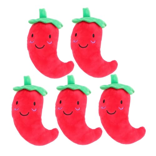 Toyvian 5 Stück Teiliges Interaktives Haustierspielzeug Chili Form mit Quietscher Langlebige Kauspielzeuge für Welpen und Kleine Hunde Fördert Training und Spielspaß Drinnen und Draußen Toyvian 5 Stück Teiliges Interaktives Haustierspielzeug Chili Form mit Quietscher Langlebige Kauspielzeuge für Welpen und Kleine Hunde Fördert Training und Spielspaß Drinnen und Draußen von Toyvian