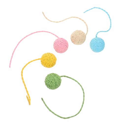 Toyvian 5 Stück Teiliges Katzenkratzbaum Zubehörset Interaktive Sisal Rope Bälle mit Installieren Multifunktionale für Katzen für Unterhaltung von Toyvian