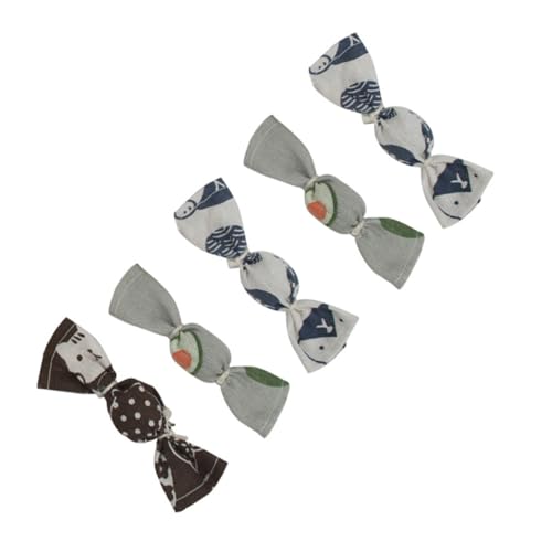 Toyvian 5 Stück Teiliges Katzenspielzeug aus Hochwertigem Material Langlebig und Interaktiv mit Katzenminze und Glöckchen zum Zähneputzen und Kauspielzeug für Kätzchen und Wohnungskatzen von Toyvian