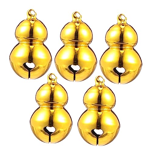 Toyvian 5 Stück Teiliges Kupfer Glöckchen Kürbisform Langlebige Haustierhalsband Anhänger Vielseitig als Weihnachtsbaum Dekoration DIY Bastelzubehör Sicher und Tragbar für Hund und Katze von Toyvian