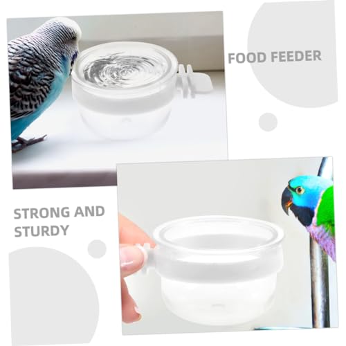 Toyvian 5 Stück Teiliges Transparenter Abnehmbarer Futternäpfe für Papageien und Kleine Vögel Vielseitig Einsetzbar als Futter und Wasserschalen Einfach zu Reinigen Wiederverwendbar von Toyvian