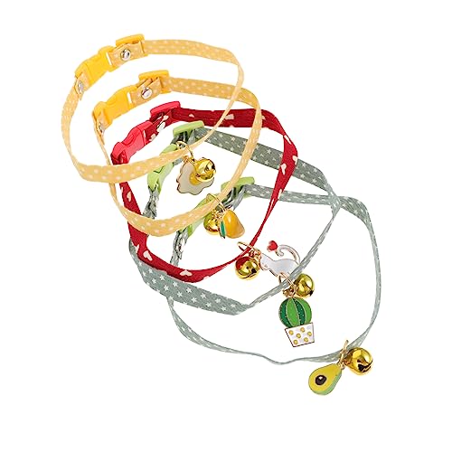 Toyvian 5 Stück Teiliges Verstellbares Haustierhalsband mit Metallschnalle und Glöckchen Bunte Halskette für Kleine Hunde und Katzen Sicherer Bruchverschluss Modisches Design in Grün Gelb Toyvian 5 Stück Teiliges Verstellbares Haustierhalsband mit Metallschnalle und Glöckchen Bunte Halskette für Kleine Hunde und Katzen Sicherer Bruchverschluss Modisches Design in Grün Gelb von Toyvian