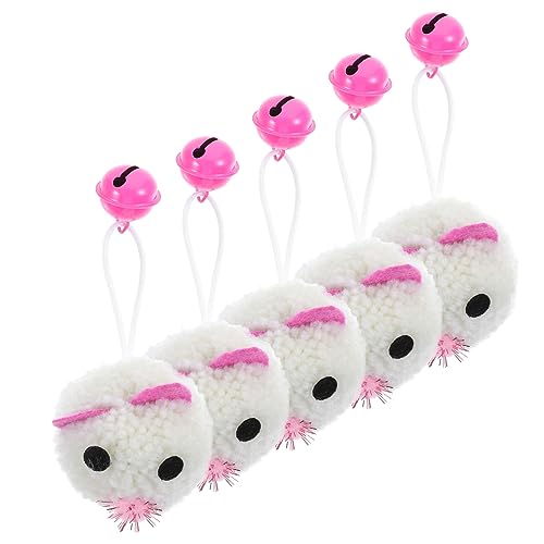 Toyvian 5 Stück ausgestopftes Katzenspielzeug Katzenminze Katzenspielzeug interaktiv Katze für Wohnungskatzen Glocke Katze Kuscheltier Katze Mäuse Tiere Plüsch von Toyvian