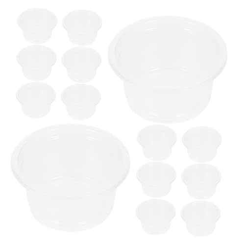 Toyvian 50 Stück Reptilien Wasserschale Transparent mit Stabilem Standfuß für Schlangen Gecko Eidechsen Wasserbehälter Pflegeleicht Robust Kippsicher von Toyvian