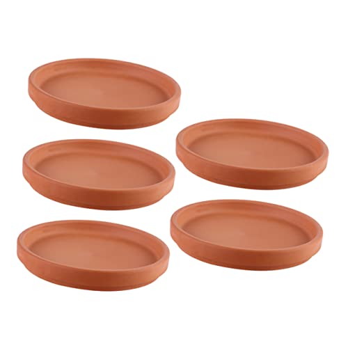 Toyvian 5Stücke Terracotta Blumenpot Untersetzer für Pflanzentöpfe zum Ihrer Oberflächen Wasser Reinigen von Toyvian