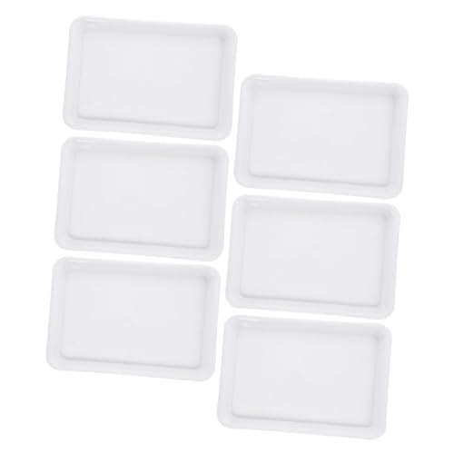 Toyvian 6 Stück Blumentopf Tablett Drainage Tabletts Für Pflanzen Abtropfen Lassen Quadratische Topfuntersetzer Für Pflanzen Pflanzschale Klare Töpfe Für Pflanzen Bonsai-tablett Weiß Pp von Toyvian