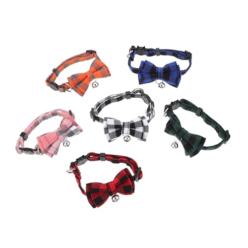 Toyvian 6 Stück Kätzchenkatze Halskette schwer Jungen Kätzchenkragen mit Glocke Schnalle Bogen für Katzenkragen mit Glocke Katzenhalsbänder Katze Kätzchen-Kragen Polyester Toyvian 6 Stück Kätzchenkatze Halskette schwer Jungen Kätzchenkragen mit Glocke Schnalle Bogen für Katzenkragen mit Glocke Katzenhalsbänder Katze Kätzchen-Kragen Polyester von Toyvian