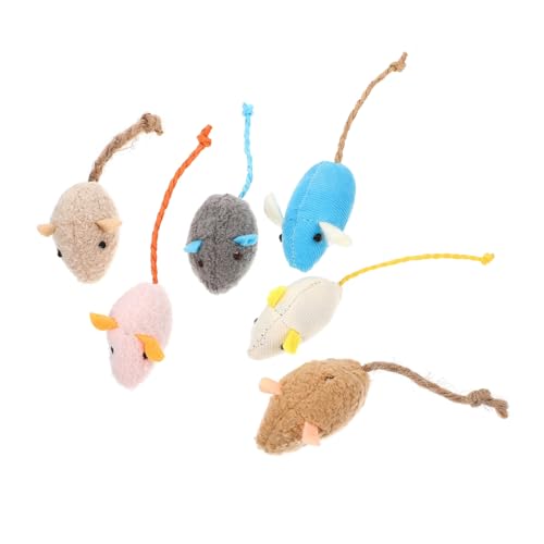 Toyvian 6 Stück Katzenminze Spielzeugset Teiliges Interaktives Plüschspielzeug für Katzen Mäuse mit Katzenminze Fördert Spielverhalten und Möbelbeschädigung für Kätzchen und Katzen Toyvian 6 Stück Katzenminze Spielzeugset Teiliges Interaktives Plüschspielzeug für Katzen Mäuse mit Katzenminze Fördert Spielverhalten und Möbelbeschädigung für Kätzchen und Katzen von Toyvian