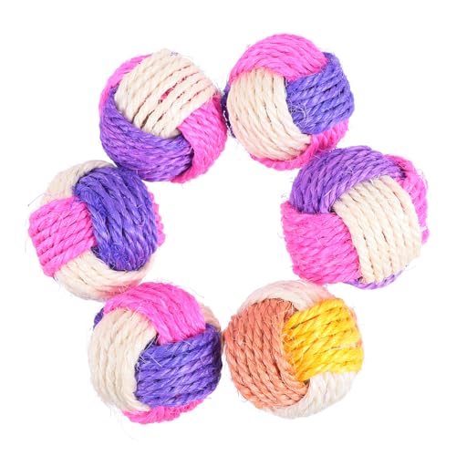 Toyvian 6stücke Katzenrollball Spielzeug Woven Ball Katze Rolling Ball Haustier Sisalball Spielzeug Haustierbedarf Für Kätzchen Toyvian 6stücke Katzenrollball Spielzeug Woven Ball Katze Rolling Ball Haustier Sisalball Spielzeug Haustierbedarf Für Kätzchen von Toyvian