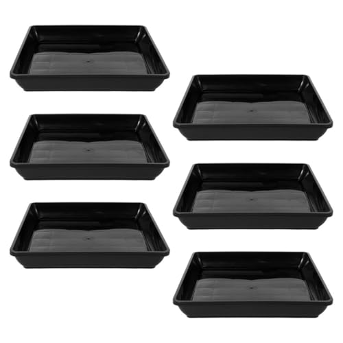 Toyvian 6 Stück Quadratische Tropfschale Aus Kunststoff, Schwarzer Wasserauffangbehälter Für Blumentöpfe, Robuste, Wiederverwendbare Untertasse Für Bonsai Und Sukkulenten-pflanzgefäße Toyvian 6 Stück Quadratische Tropfschale Aus Kunststoff, Schwarzer Wasserauffangbehälter Für Blumentöpfe, Robuste, Wiederverwendbare Untertasse Für Bonsai Und Sukkulenten-pflanzgefäße von Toyvian