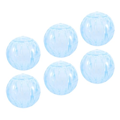 Toyvian 6 Stück Stummes Sportlaufrad für kleine Tieraktivitäten Chinchilla-Kugel Hamster Running Wheel Trainingsball für Rennmäuse Laufendes Hamsterrad Plastik Himmelblau von Toyvian