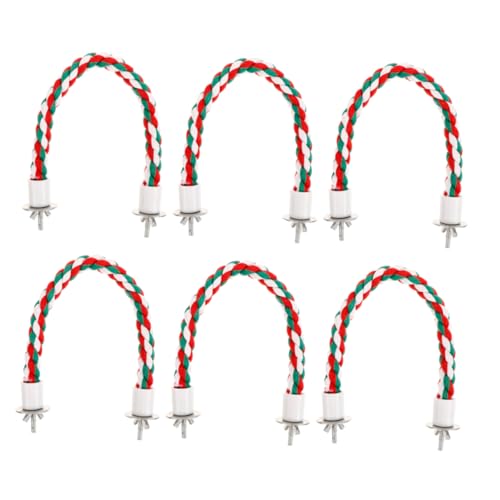 Toyvian 6 Stück Teiliges Baumwollseil für Vögel Kletterseil für Papageien und Wellensittiche Sicheres und Kreatives Vogelzubehör für Gesunde Krallenpflege Toyvian 6 Stück Teiliges Baumwollseil für Vögel Kletterseil für Papageien und Wellensittiche Sicheres und Kreatives Vogelzubehör für Gesunde Krallenpflege von Toyvian