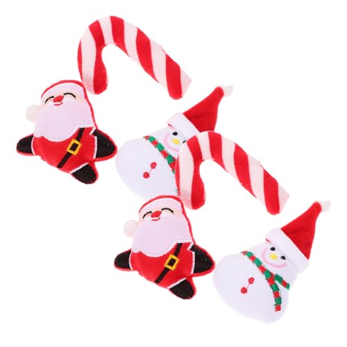Toyvian 6 Stück Teiliges Katzenminze Weihnachtsmotiv Cartoonförmige Bissfeste Plüsch Kratzspielzeuge für Katzen und Unterhaltsam gegen Langeweile für Wohnungskatzen und Kätzchen von Toyvian