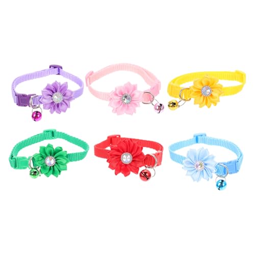 Toyvian 6 Stück Teiliges Verstellbares Haustier mit Blumen Design und Glöckchen Bunte Welpen als Kostüm Zubehör für und Hunde Bequem und Sicher für Partys und Alltag Toyvian 6 Stück Teiliges Verstellbares Haustier mit Blumen Design und Glöckchen Bunte Welpen als Kostüm Zubehör für und Hunde Bequem und Sicher für Partys und Alltag von Toyvian