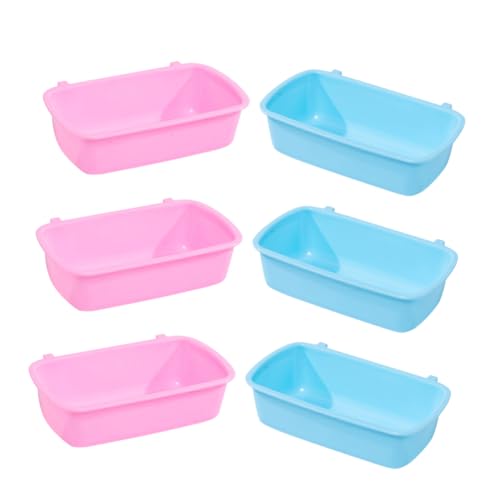 Toyvian 6 Stück Tierfutterbox Hamster Kleine Hamsterschüssel Edelstahl Wasserfütterung Haustierfutterspender Hängende Hamsterfutterschüssel Haustierschüssel Schüsseln Hamsterfutterspender von Toyvian