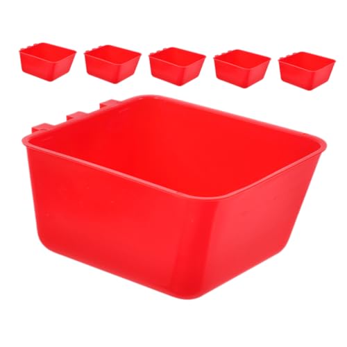 Toyvian 6 Stück Vogelschüssel Kaninchen Futternapf Hühnerkäfig Futternäpfe Geflügel Futterspender Hühner Wasser Futterspender Hasen Wasserschüssel Kaninchen Futterspender Vogelkäfig Näpfe von Toyvian