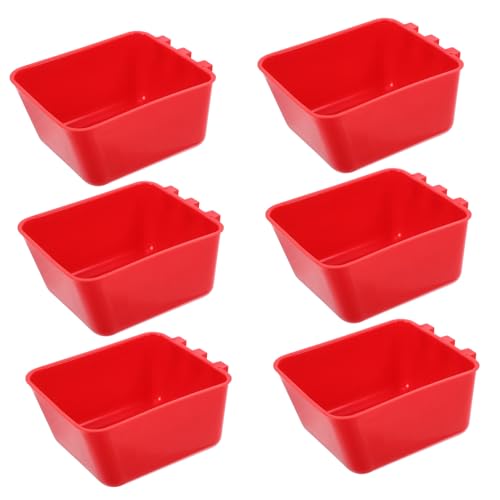 Toyvian 6 Stück Vogelstalltrog Kleine Futtermittel Becher Für Vogelkäfige Fressnäpfe Mit Klemme Vogelfutterbecher Vogel Tassen Vogelgeschirr Für Käfig Frettchen Schüssel Rot Sport von Toyvian