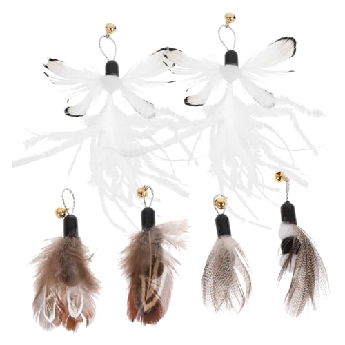 Toyvian 6stücke Interaktive Katzenangel Ersatzköpfe Bunte Teaser-anhänger Für Katzenspielzeug Stimulierende Köpfe Für Hochwertige Katzenunterhaltung von Toyvian