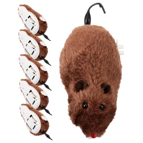 Toyvian Plüsch Aufziehspielzeug Katze für Katzen 6 Stücke Interaktives Katzenspielzeug Mäuse Spielzeug Federschwanz Langeweile Spielzeug für Haustiere Toyvian Plüsch Aufziehspielzeug Katze für Katzen 6 Stücke Interaktives Katzenspielzeug Mäuse Spielzeug Federschwanz Langeweile Spielzeug für Haustiere von Toyvian