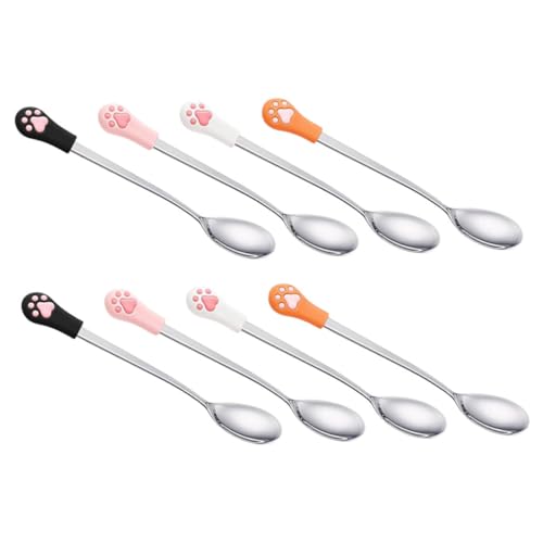 Toyvian 8 Stück Teiliges Katzennäpfe-löffel mit Katzenpfoten-Design Langlebiger Edelstahl und Weicher Griff Präzise Nassfutter-Schaufel für Katzen Hunde für Feuchtfutter Zuhause und Toyvian 8 Stück Teiliges Katzennäpfe-löffel mit Katzenpfoten-Design Langlebiger Edelstahl und Weicher Griff Präzise Nassfutter-Schaufel für Katzen Hunde für Feuchtfutter Zuhause und von Toyvian