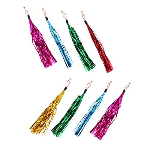 Toyvian 8 Stück Teiliges Katzenspielzeug Ersatzköpfe mit Glocke Interaktives Lustiges Katzenspielzeug für Kätzchen Geräuschaktivierte Katzenangel Zubehör Gemischt Fördert Zufällige Farbe von Toyvian