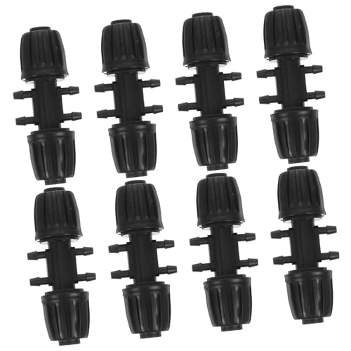 Toyvian 8 Stück Tropfbewässerungsrohrverbinder Tropfbewässerungssystem Bewässerungswerkzeuge Bewässerungssystem-kit Schlauch Rasen Anschlüsse Schläuche Stecker Tropfen Bausatz Und Black Pp von Toyvian