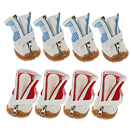 Toyvian 8Stücke Atmungsaktive Hundeschuhe für Kleine Teiliges aus Mesh und rutschfest Verstellbare Reißverschlussschuhe für Pfotenschutz für Jahreszeiten Toyvian 8Stücke Atmungsaktive Hundeschuhe für Kleine Teiliges aus Mesh und rutschfest Verstellbare Reißverschlussschuhe für Pfotenschutz für Jahreszeiten von Toyvian
