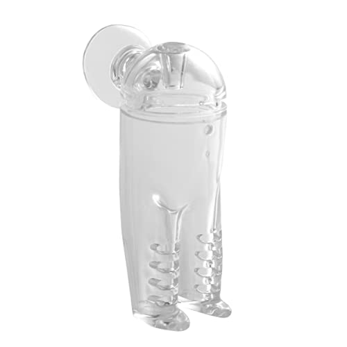 Toyvian Aquarium Futterautomat mit Deckel Automatischer Futterspender für Garnelen und Fische Kapazität zu Installieren mit Saugnapf Transparentes Design für Bessere von Toyvian