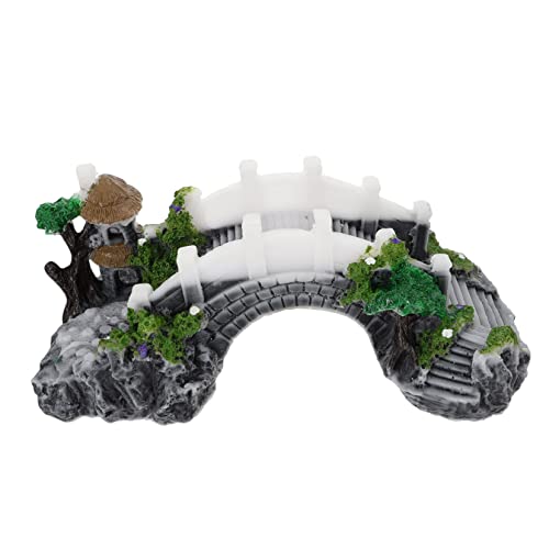Toyvian Aquarium Landschaftsbau Brücke Aquarium Brücke Fischtank Dekorationen Reptilienversteck Höhle Reptilienplattform Schildkrötenhabitat Realistisches Reptilienbecken von Toyvian
