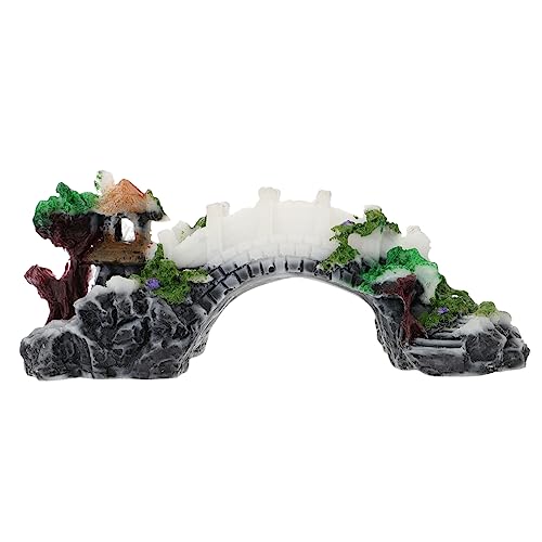 Toyvian Aquarium-Landschaftsbau-Brücke Turtles turtletoys Reptilien Höhle Wasser- Tank Plattform zum Sonnenbaden von Harzfischbecken Schildkrötenbogenbrücke von Toyvian