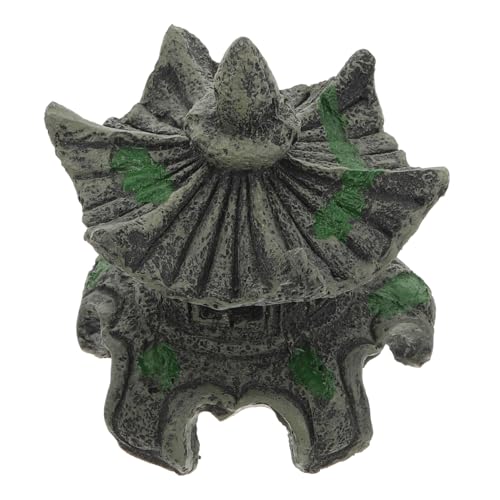 Toyvian Aquarium Ornament Pavilion Statue aus Resin Lifelike Fischversteck für Aquarien Dekoration Miniatur Pagoden Design von Toyvian