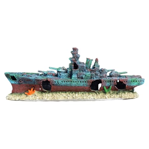 Toyvian Aquarium Schiffswrack Deko aus Robustem Resin Versenktes Wrack mit Versteck für Fische Geeignet für Süßwasser Langlebig und Farbecht für Thematische Unterwasserwelten Toyvian Aquarium Schiffswrack Deko aus Robustem Resin Versenktes Wrack mit Versteck für Fische Geeignet für Süßwasser Langlebig und Farbecht für Thematische Unterwasserwelten von Toyvian
