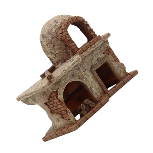 Toyvian Aquarium Skulptur Vintage Ornament aus Harz für Fischbecken Versteckhaus Dekoration für Aquarien Langlebig Pflegeleicht für Aquarienliebhaber von Toyvian