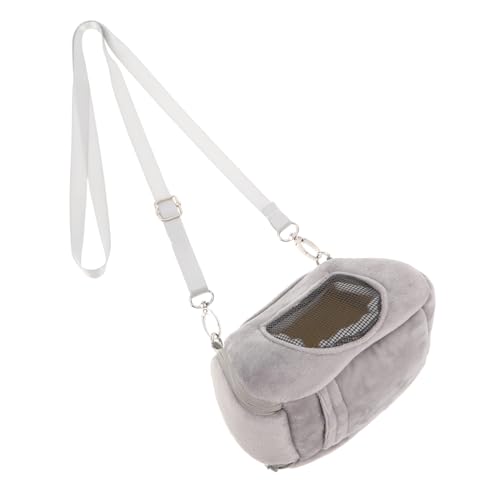 Toyvian Atmungsaktive Sichere Kleintier-Tragetasche mit Stabilem Reißverschluss Komfortabler Geräumiger Innenraum für Hamster Flughörnchen Meerschweinchen und Kaninchen Tragbar für Reisen von Toyvian