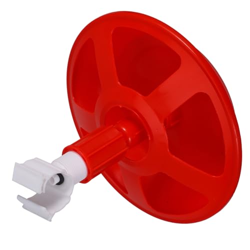 Toyvian Automatischer Trinkbrunnen wasserspender für hühner Entenwasserer Futter- und Tränken für Hühner Tränke für Kükenfutter Leckerli-Spender für Hühner Hühnerbecher Kükentränke Abs rot von Toyvian