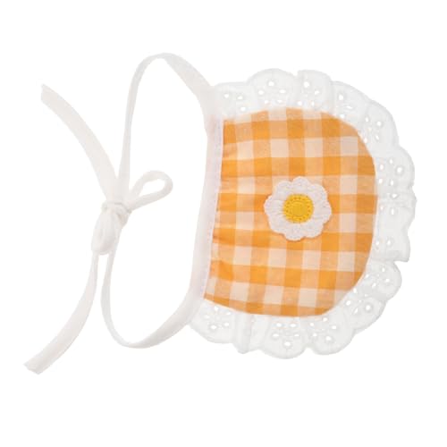 Toyvian Spitzen-Bandana Für Haustiere Waschbares Halstuch Für Hunde Mit Gittermuster Und Blumendekor Sabberbandana Für Kleine Hunde Und Katzen von Toyvian
